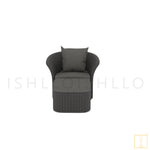Curtsy Collection Outdoor Single-seat Wicker sofa/lounge arm chair with water resistant fabric