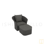 Curtsy Collection Outdoor Single-seat Wicker sofa/lounge arm chair with water resistant fabric