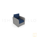 Outdoor single-seat comfort collection Wicker sofa/lounge arm chair with water proof fabric