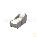 Otawwa collection Outdoor single-seat Wicker sofa/lounge arm chair with water proof fabric