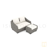 Otawwa collection Outdoor Double-seat Wicker sofa with water proof fabric