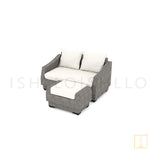Otawwa collection Outdoor Double-seat Wicker sofa with water proof fabric