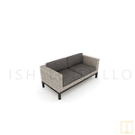 Outdoor double-seat Wicker easy sofa/lounge arm chair with water proof fabric