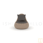 Oakly Collection Outdoor Single-seat Wicker sofa/lounge arm chair with water resistant fabric