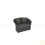 Curtsy Collection Outdoor Double-seat Wicker sofa/lounge arm chair with water resistant fabric