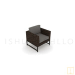 Outdoor single-seat Wicker sofa/lounge arm chair with/without foot stool