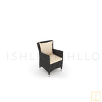 Outdoor patio dinning chair in Wicker