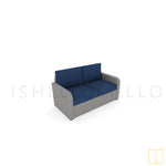 Outdoor Double-seat Comfort collection Wicker sofa/lounge arm chair with water proof fabric