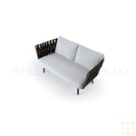Outdoor single-seat rope sofa/lounge arm chair with water proof fabric