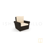 Outdoor transitional style dinning / Armchair chair in Wicker