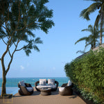 Outdoor Double-seat Mabello collection Wicker sofa/lounge arm chair with water proof fabric