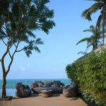 Outdoor Triple-seat Mabello collection Wicker sofa/lounge arm chair with water proof fabric