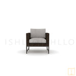 Outdoor single-seat Wicker sofa/lounge arm chair with/without foot stool