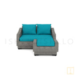 Otawwa collection Outdoor Double-seat Wicker sofa with water proof fabric