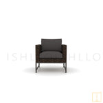 Outdoor single-seat Wicker sofa/lounge arm chair with/without foot stool