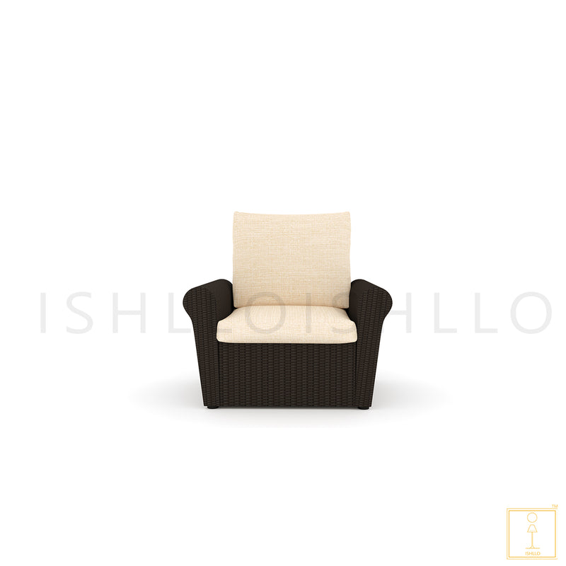 Outdoor transitional style dinning / Armchair chair in Wicker