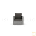 Outdoor single-seat comfort collection Wicker sofa/lounge arm chair with water proof fabric