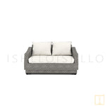 Otawwa collection Outdoor Double-seat Wicker sofa with water proof fabric