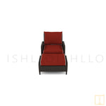 Sleek Outdoor single-seat wicker sofa/lounge arm chair with water proof fabric with/without footstool