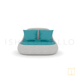 Oakly Collection Outdoor Double-seat Wicker sofa/lounge arm chair with water resistant fabric