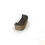 Outdoor triple-seat wicker sofa with water resistant fabric