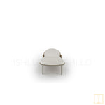 Recliner wicker sun lounger with water resistant fabric