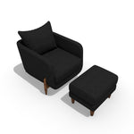 Contemporary Lounge Chair with Ottoman