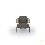 Outdoor single-seat rope lounge Armchair with Foot stool (polypropylene cord)