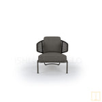 Outdoor single-seat rope lounge Armchair with Foot stool (polypropylene cord)