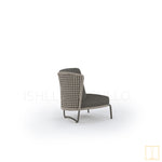 Outdoor single-seat rope lounge Chair with Foot stool (polypropylene cord)