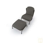 Outdoor single-seat rope lounge Chair with Foot stool (polypropylene cord)