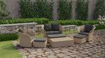 Curtsy Collection Outdoor Single-seat Wicker sofa/lounge arm chair with water resistant fabric