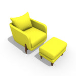Contemporary Lounge Chair with Ottoman
