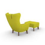 Retro Arm Chair with Ottoman
