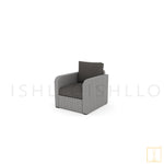 Outdoor single-seat comfort collection Wicker sofa/lounge arm chair with water proof fabric