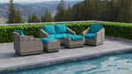 Otawwa collection Outdoor single-seat Wicker sofa/lounge arm chair with water proof fabric