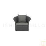 Curtsy Collection Outdoor Single-seat Wicker sofa/lounge arm chair with water resistant fabric