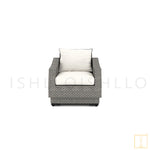 Otawwa collection Outdoor single-seat Wicker sofa/lounge arm chair with water proof fabric