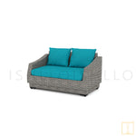 Otawwa collection Outdoor Double-seat Wicker sofa with water proof fabric