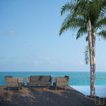 Outdoor single-seat rope sofa/lounge arm chair with water proof fabric