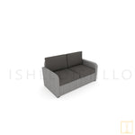 Outdoor Double-seat Comfort collection Wicker sofa/lounge arm chair with water proof fabric