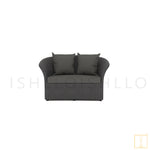 Curtsy Collection Outdoor Double-seat Wicker sofa/lounge arm chair with water resistant fabric