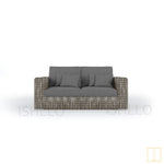 Outdoor Double-seat boxed Wicker sofa with water proof fabric
