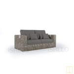 Outdoor Double-seat boxed Wicker sofa with water proof fabric