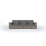 Outdoor Triple-seat boxed Wicker sofa with water proof fabric