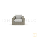 Outdoor single-seat Classic Wicker sofa/lounge arm chair with water proof fabric