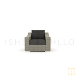 Outdoor single-seat Classic Wicker sofa/lounge arm chair with water proof fabric