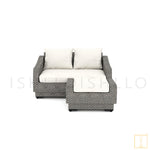 Otawwa collection Outdoor Double-seat Wicker sofa with water proof fabric