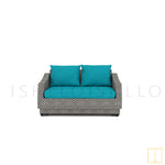 Otawwa collection Outdoor Double-seat Wicker sofa with water proof fabric