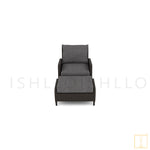 Sleek Outdoor single-seat wicker sofa/lounge arm chair with water proof fabric with/without footstool